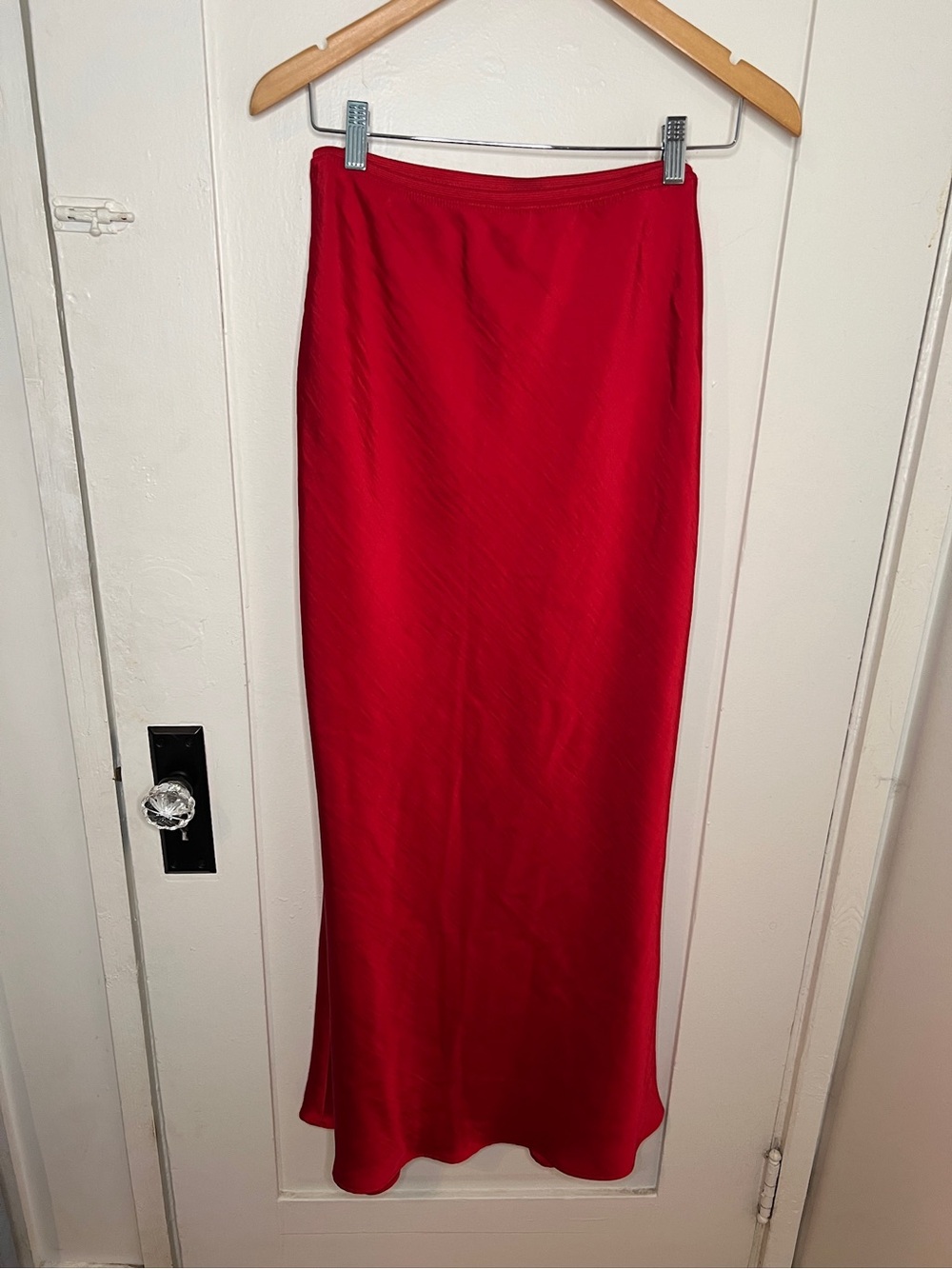 a new day Red Satin Maxi Skirt